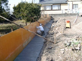 徳島県で家を建てるならサーロジック-農地転用：擁壁壁工事