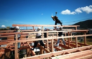 徳島県で家を建てるならサーロジック-棟上げ