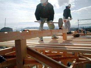 徳島県で家を建てるならサーロジック-棟上げ