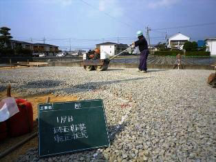 徳島県で家を建てるならサーロジック-砕石基礎　1層目