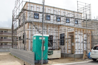 徳島県で家を建てるならサーロジック-徳島市蔵本町　建築現場