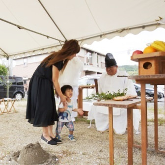 ママと地鎮祭♪