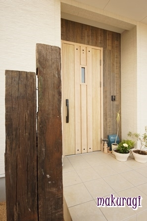 枕木玄関