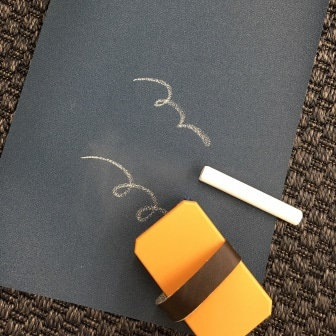 黒板クロスとチョーク